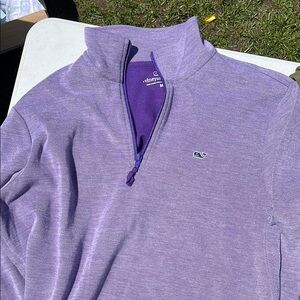 Vineyard Vines Purple Zip Up Sweater